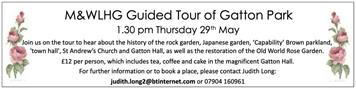 29th May 2025 - Guided Tour of Gatton Park